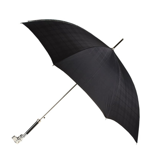 Umbrella cane men's black with handle Silver Dog Pasotti 478-6434/19-1