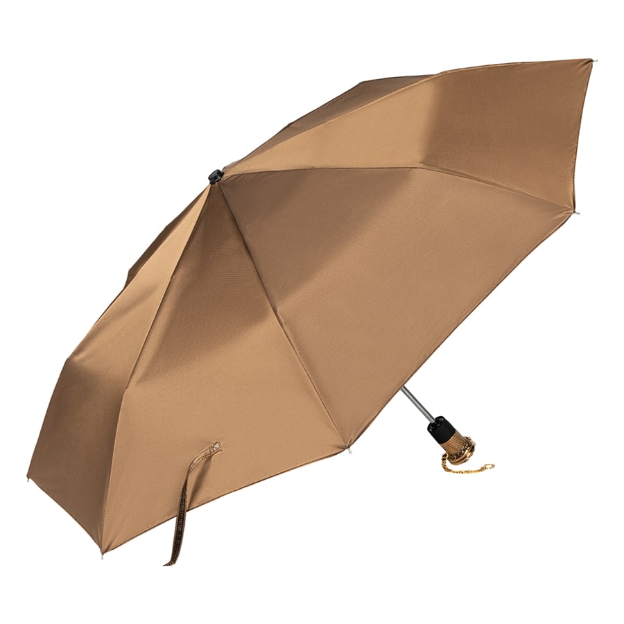 Pasotti beige folding umbrella on a white background