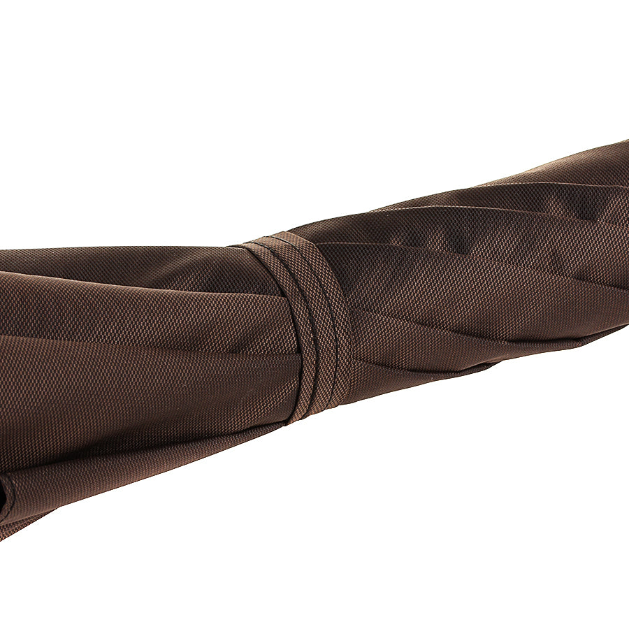 Pasotti Men's Brown Cane Umbrella with Hand-Stitched Leather Handle — 478-OXFORD-17-2