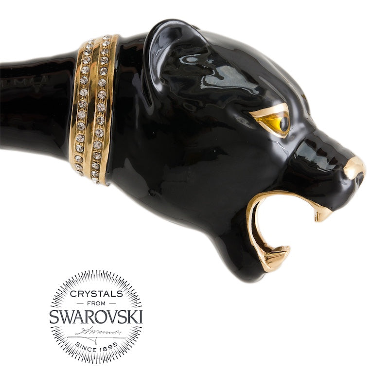 Pasotti shoe horn handle with black panther and gold detailing - img 2