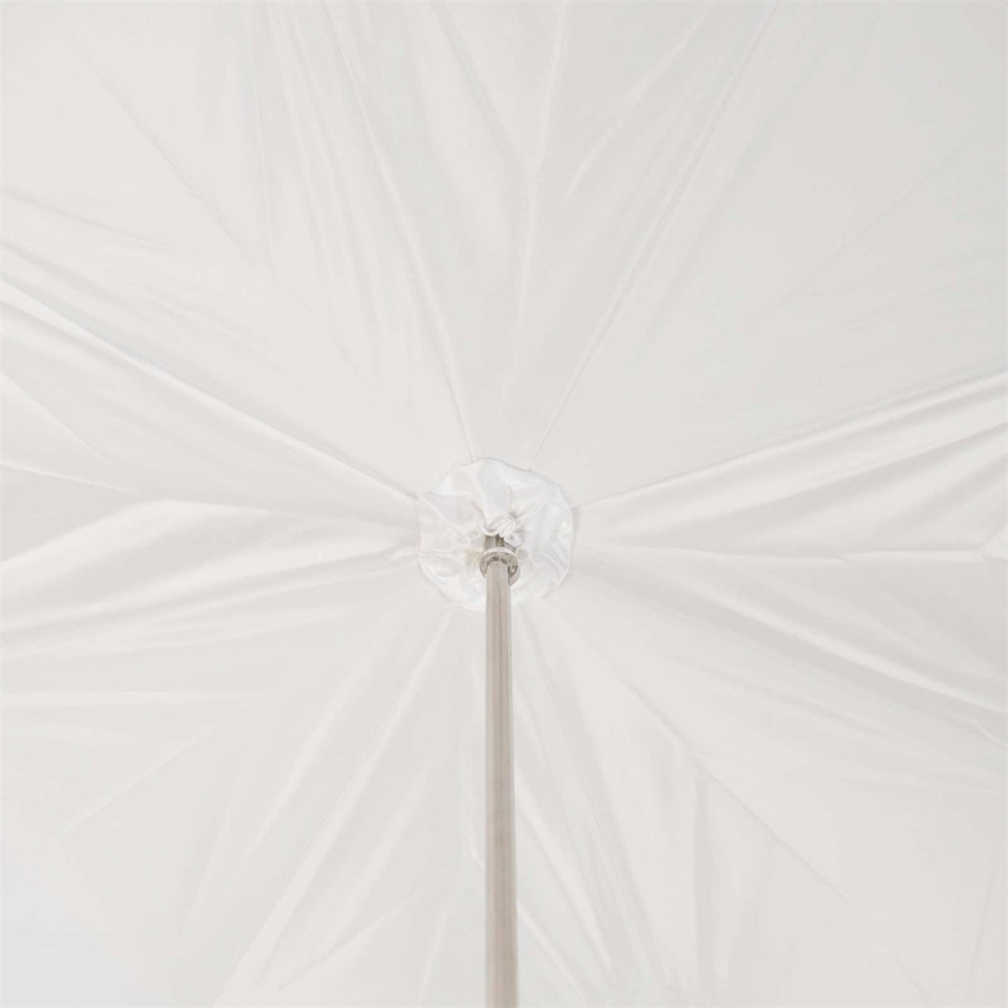 Inside view of Pasotti white wedding umbrella canopy