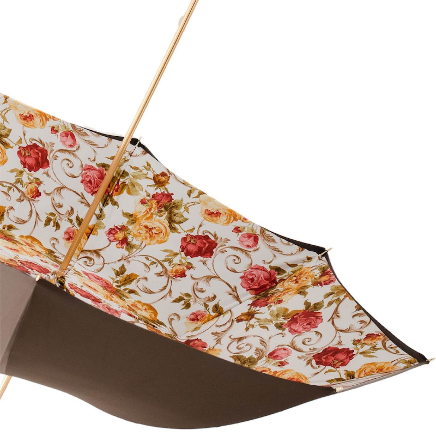 Pasotti vintage umbrella double-layered dome with roses - img 1