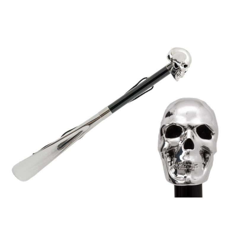 Pasotti luxury silver skull shoehorn CS W33