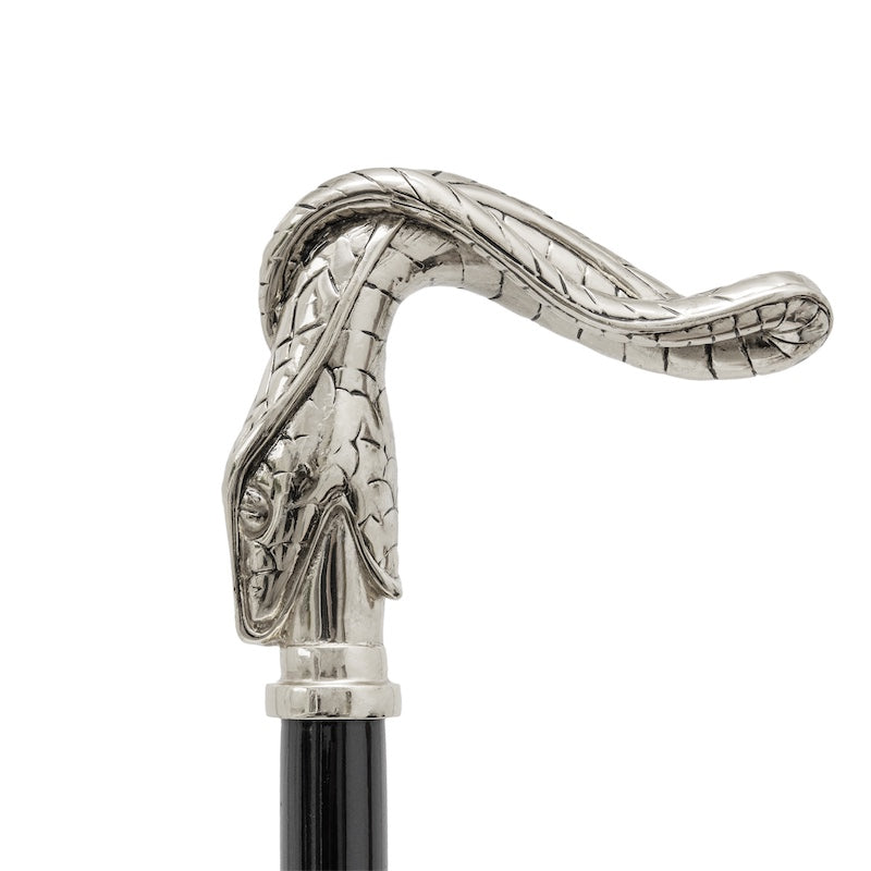 Detailed view of the snake-shaped handle on the Pasotti shoehorn