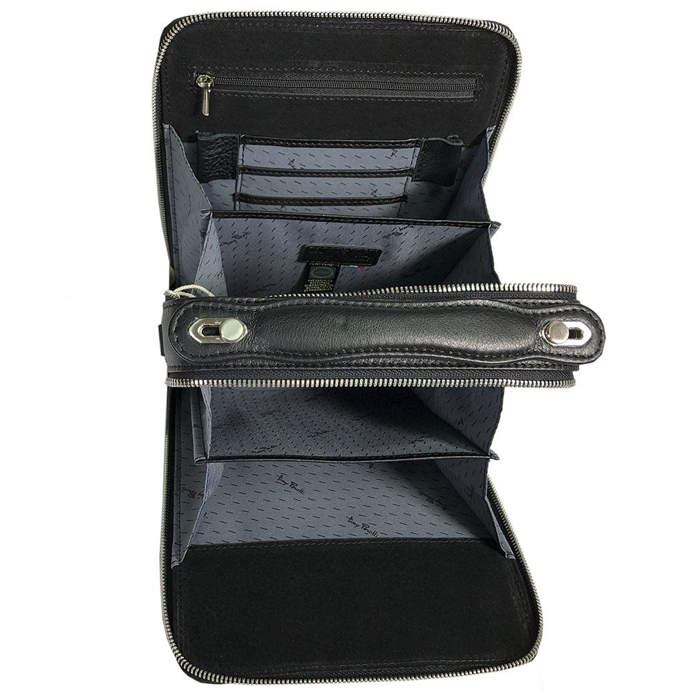 Tony Perotti Heren Crossbodytas Zwart Leer — Contatto 9194 Nero