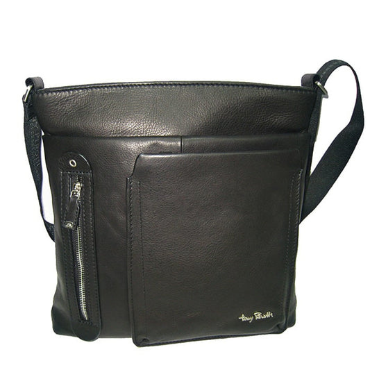 Bag men's leather black Tony Perotti Contatto 9271-29 nero