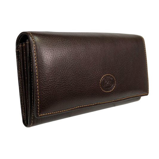 Tony Perotti Dames Portemonnee met Overslag van Bruin Leer — Italico 1911 Moro