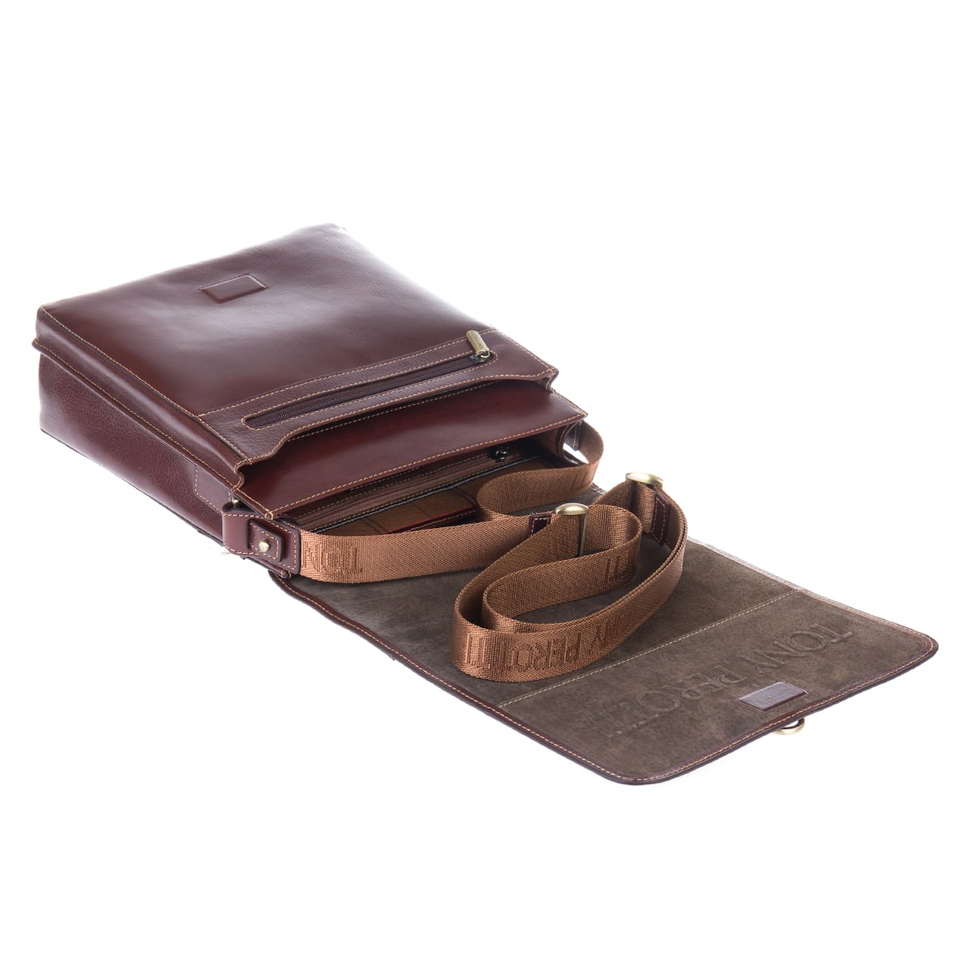 Bag men's leather brown Tony Perotti Italico 9050-26 moro