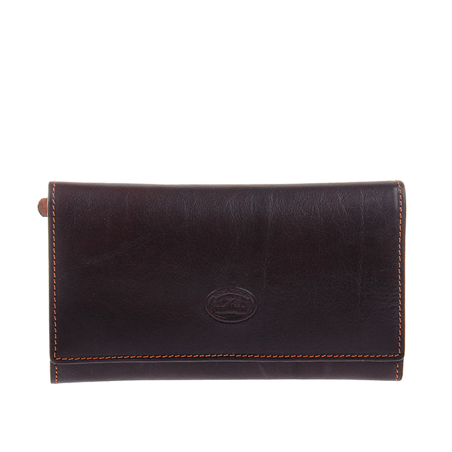 Tony Perotti Dames Portemonnee van Bruin Leer — Italico 1073 Moro