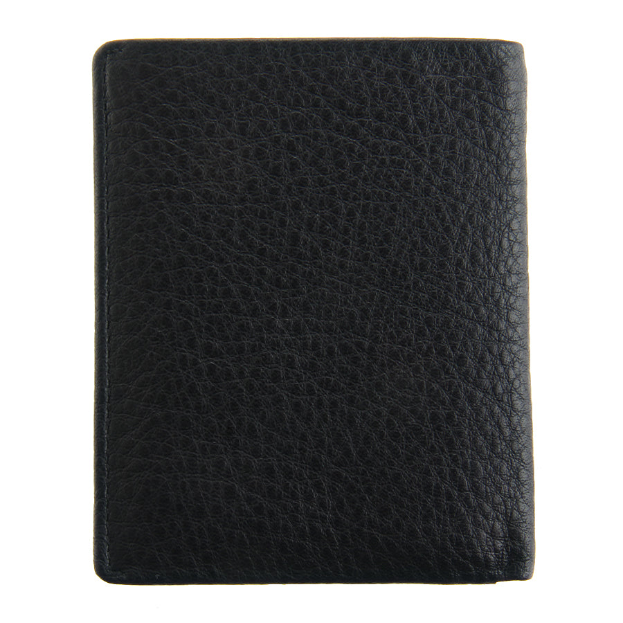 Tony Perotti black leather wallet on a white background