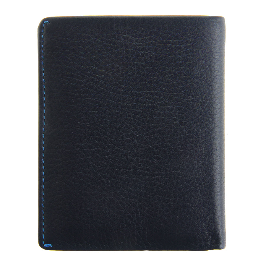 Tony Perotti Dark Blue Leather Compact Card Wallet — New Contatto 3603 Navy