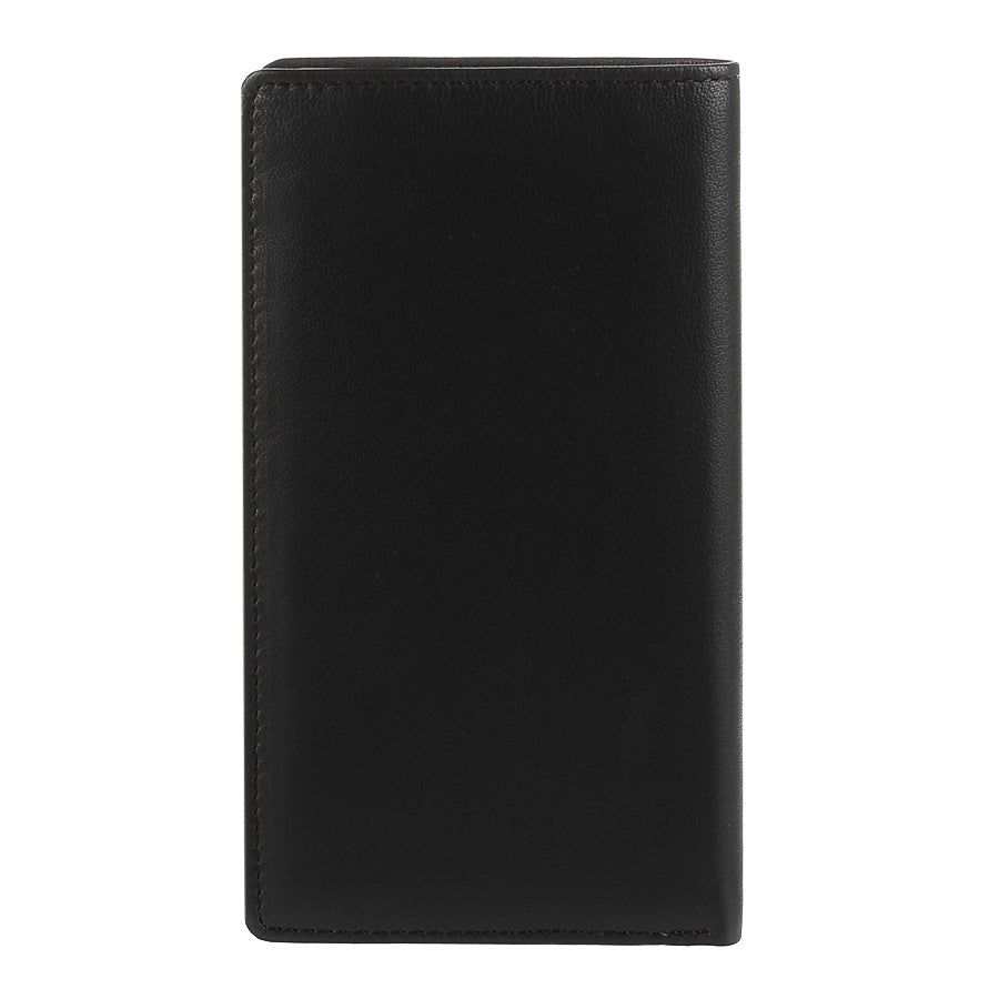 Tony Perotti Cortina 5024 Nero black leather long wallet angled view