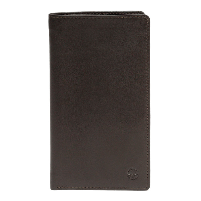 Tony Perotti Cortina 5024 Moro dark brown long leather wallet front view