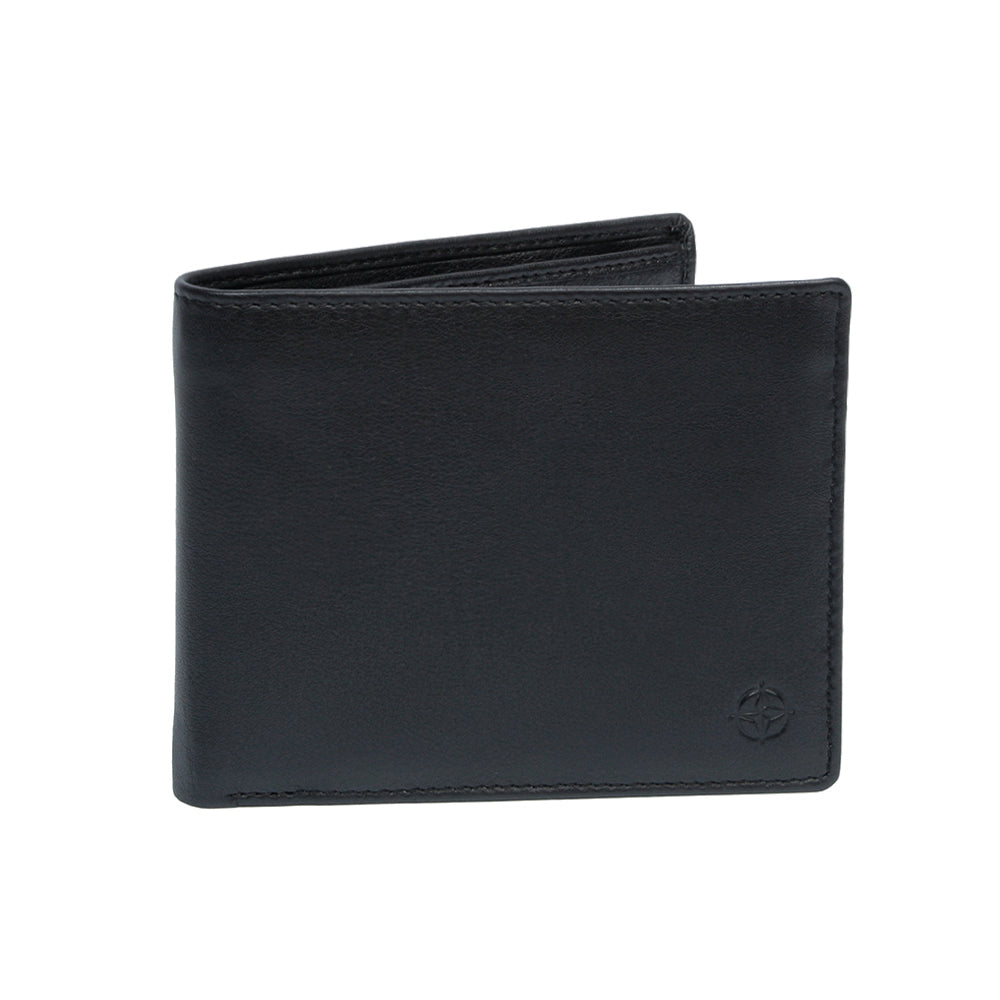 Tony Perotti Men’s Black Leather Bifold Wallet — Cortina 5035 Nero