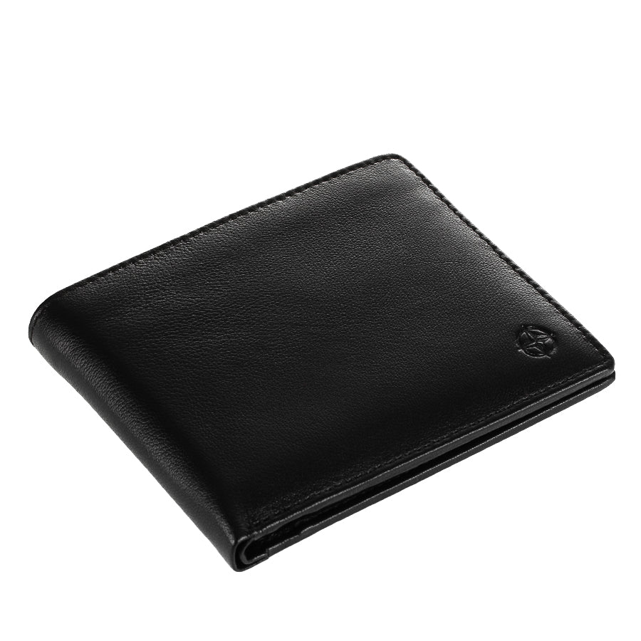 Tony Perotti Men’s Black Leather Bifold Wallet — Cortina 5035 Nero