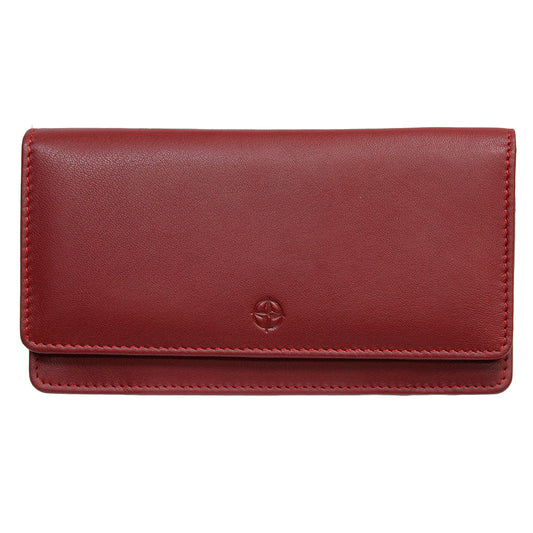 Tony Perotti Women's Red Leather Flap Wallet — Cortina 5072 rosso