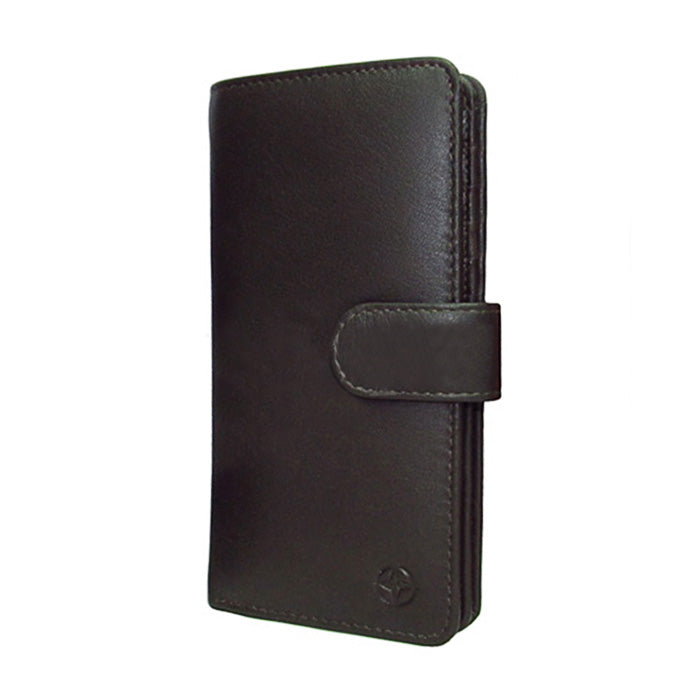 Dark brown Cortina 5074 card wallet, angel view