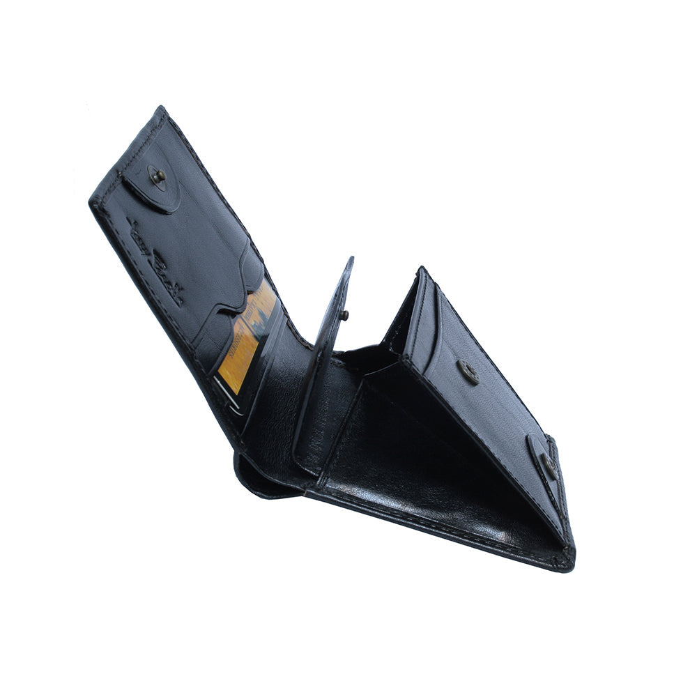Tony Perotti Open-Front Leather Wallet - Italico 1165 nero