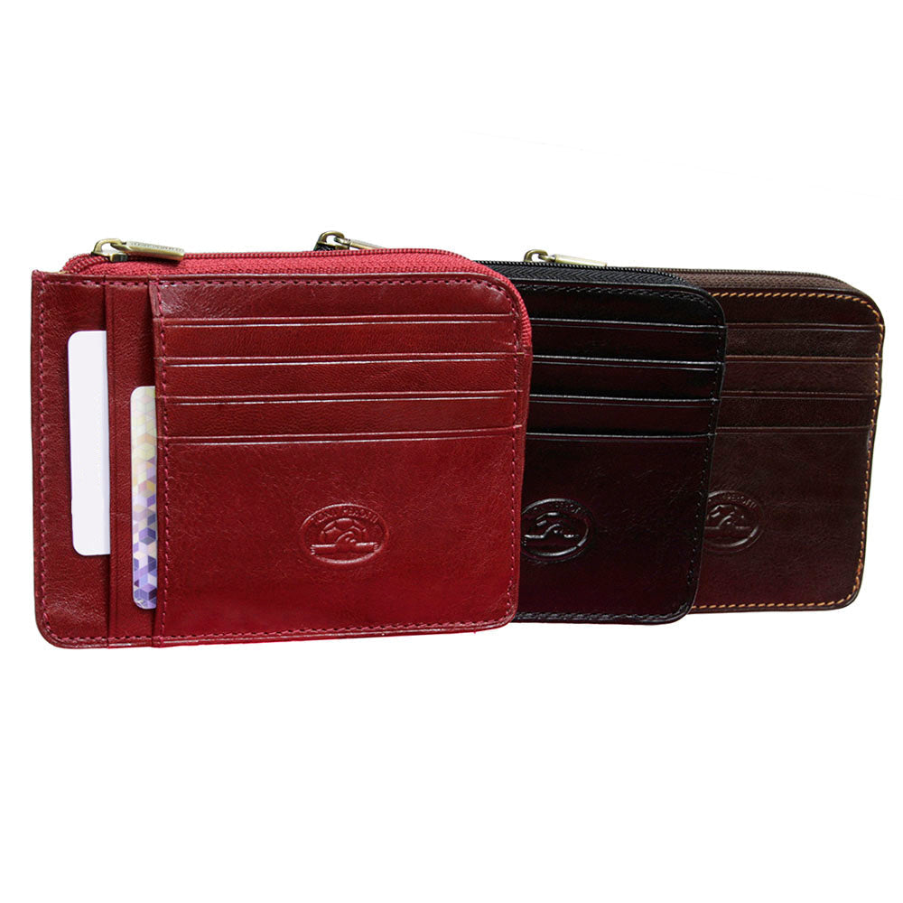 Tony Perotti Italico 2275 — the three colours of the model side by side: red, black and dark brown