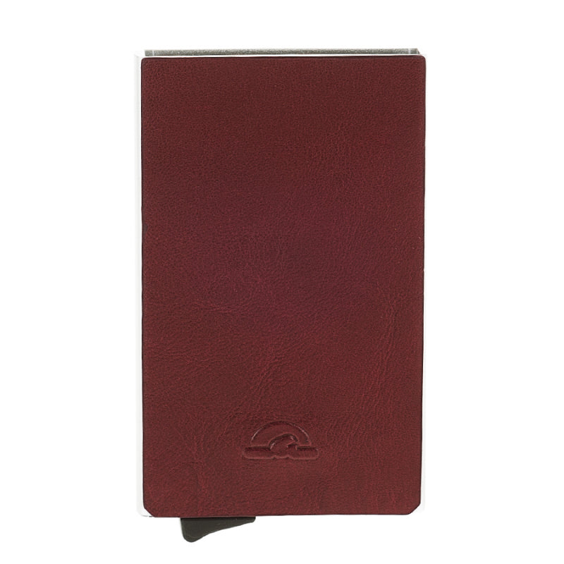 Tony Perotti Nevada 3771 bali — the burgundy leather card holder from the front, with the embossed Tony Perotti mark