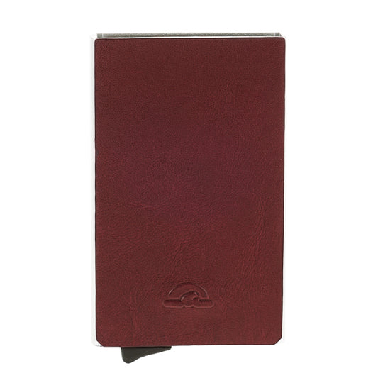 Tony Perotti Nevada 3771 bali — the burgundy leather card holder from the front, with the embossed Tony Perotti mark