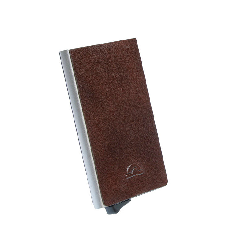 Nevada 3771 moro at an angle — the brushed aluminium edge and the thumb lever at the base