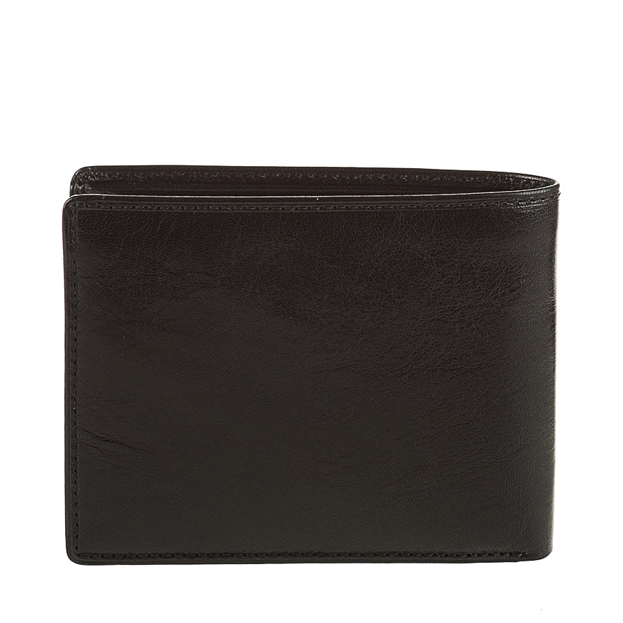 Tony Perotti Nevada 537 nero black leather bifold wallet — back view