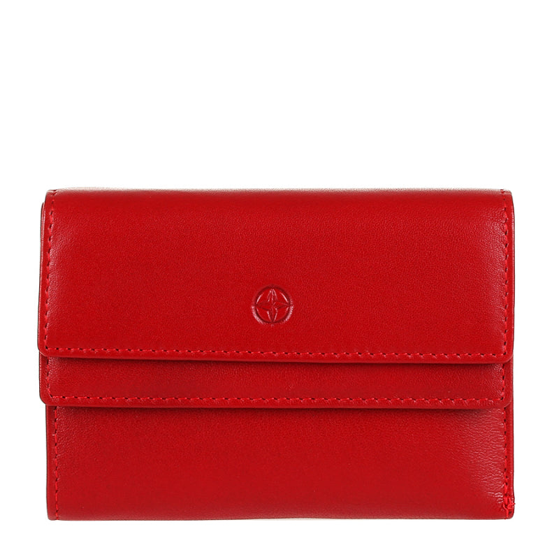 Tony Perotti Cortina 5115 Rosso small red leather wallet, front view