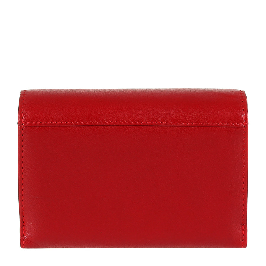 Tony Perotti Cortina 5115 Rosso small red leather wallet, back view