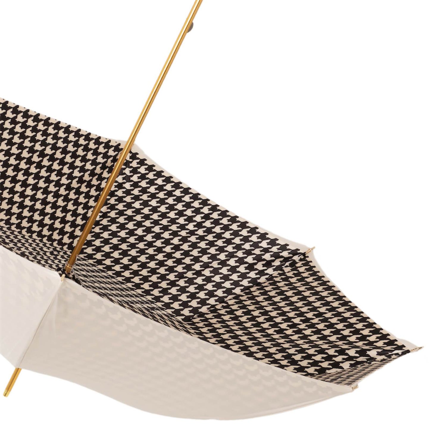 Pasotti ivory cane umbrella with milky beige canopy detail