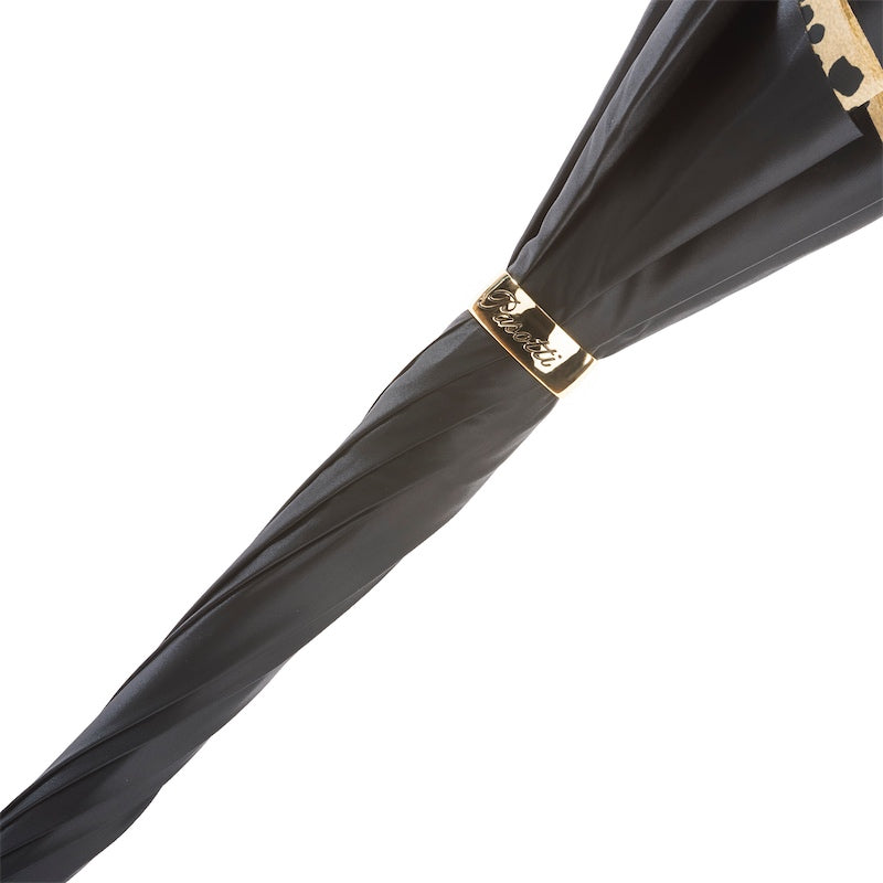 Pasotti Luxury Women’s Black Cane Umbrella with Panther Handle — 189 1411-29 K1