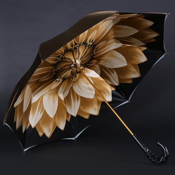 Pasotti bronze floral cane umbrella with branded gift style