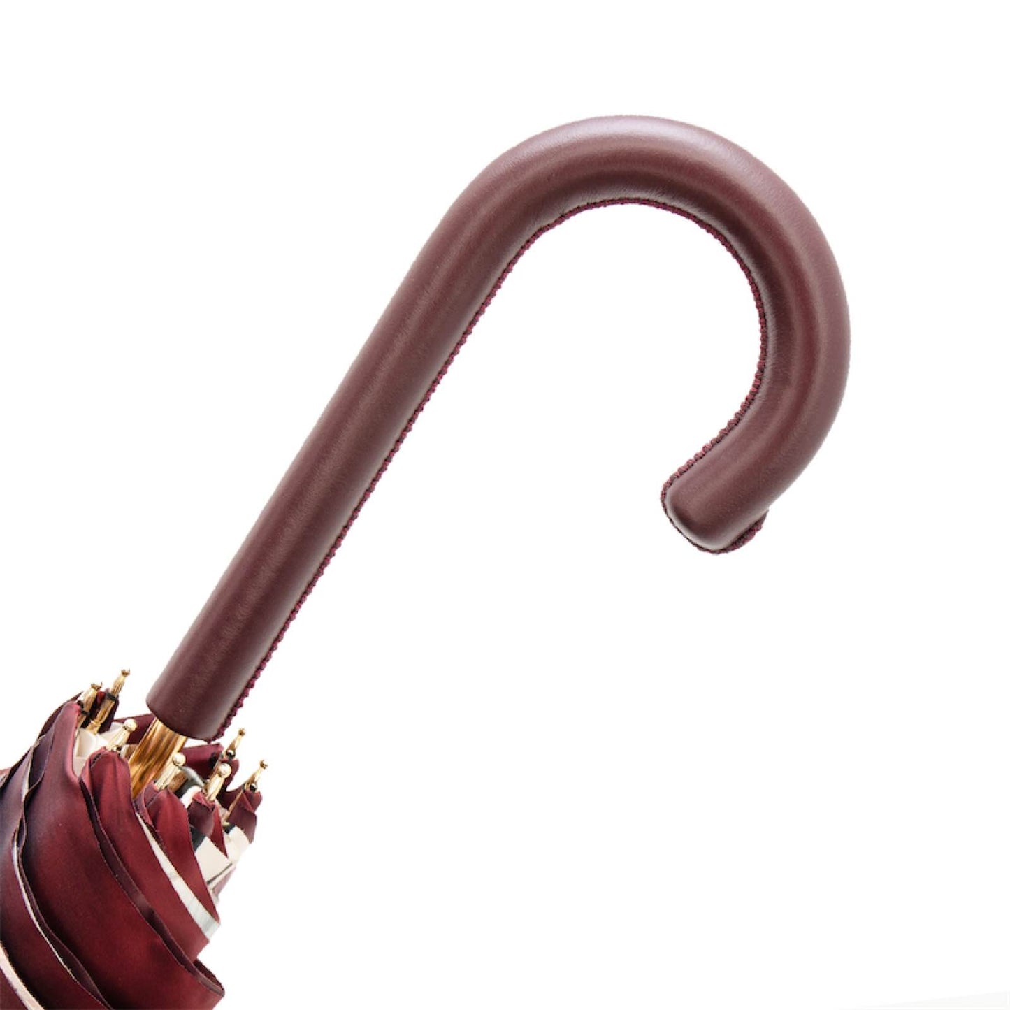 Luxury handmade Pasotti burgundy tropical umbrella from Italy 