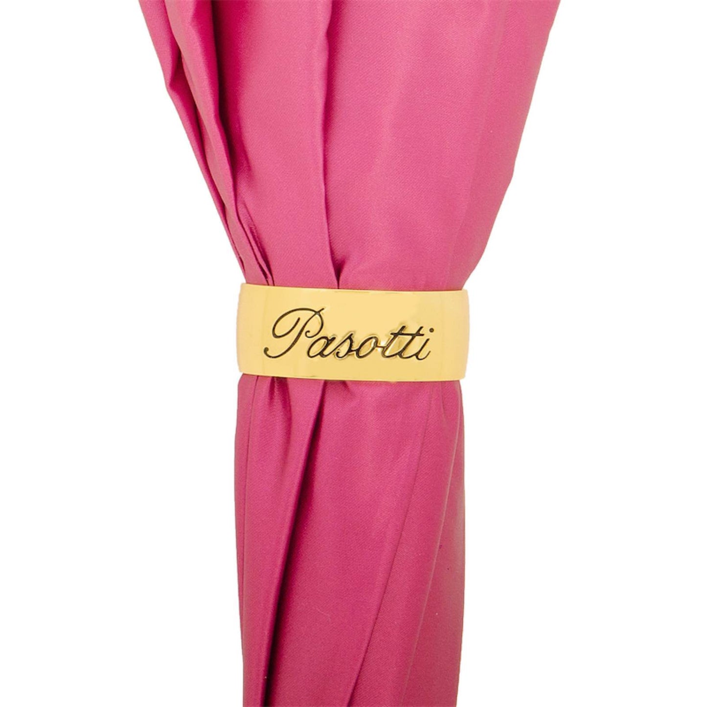 Luxury handmade Pasotti women’s pink leopard umbrella from Italy