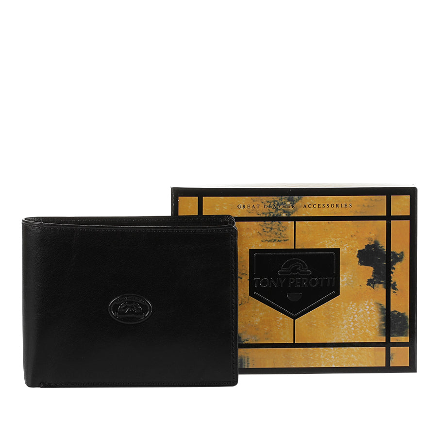 Tony Perotti Italico 534 Nero wallet with branded gift box