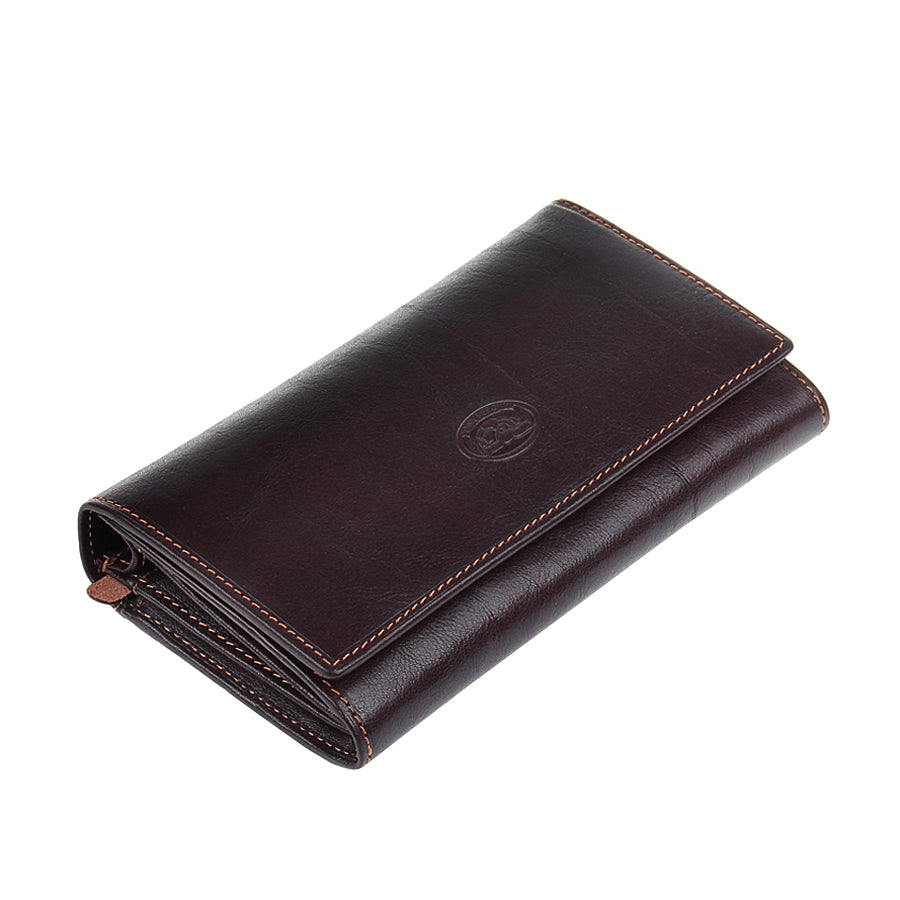 Tony Perotti Dames Portemonnee van Bruin Leer — Italico 1073 Moro