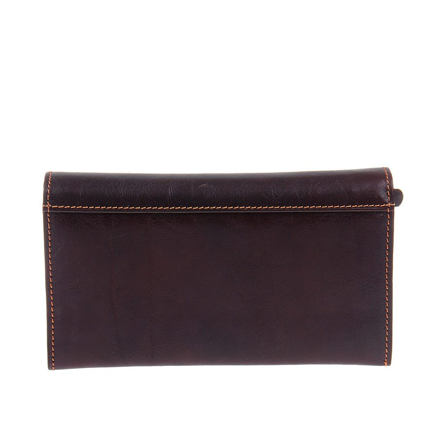 Tony Perotti Dames Portemonnee van Bruin Leer — Italico 1073 Moro