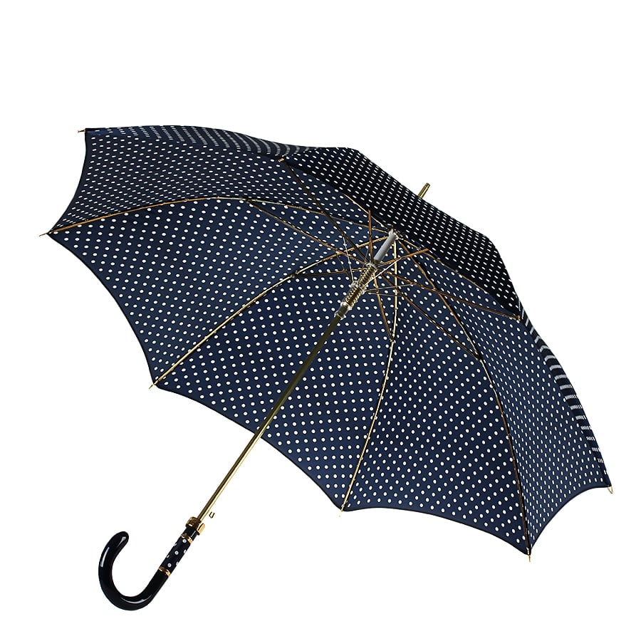 Umbrella cane women's blue with Pea print Pasotti 16-1408/9
