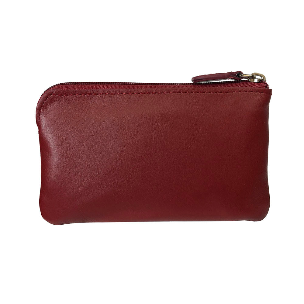Tony Perotti New Rainbow 359S rosso — the plain back of the pouch in smooth matte calf leather