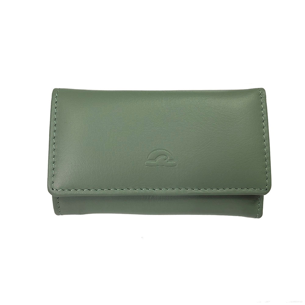 Tony Perotti New Rainbow 1117 salvia — closed at an angle, showing the soft matte calf leather and the press stud