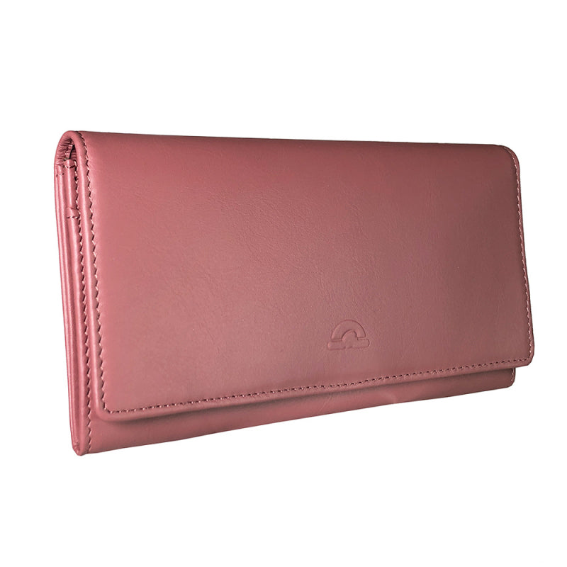 Tony Perotti New Rainbow 3435 rosa antico powder pink flap wallet with embossed turtle — handcrafted in Italy