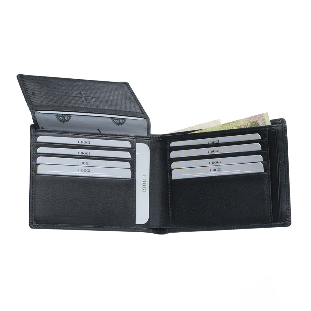 The interior of Tony Perotti's wallet — Cortina 32308 nero