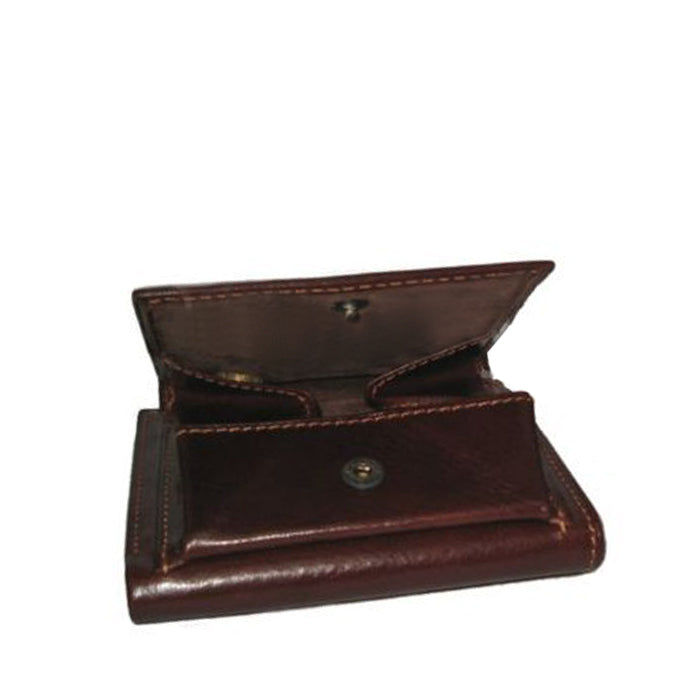 Open coin pocket on the Tony Perotti Italico 1619 moro wallet