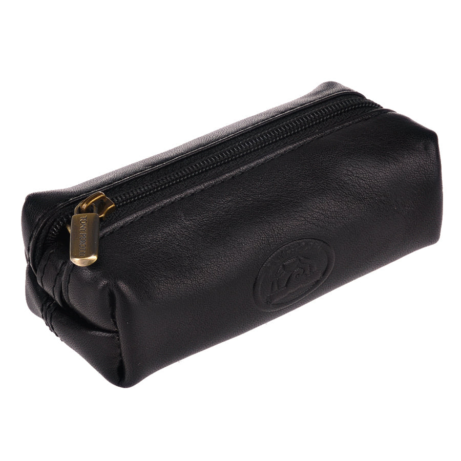 Black leather key case detail — Tony Perotti Italico 109 nero