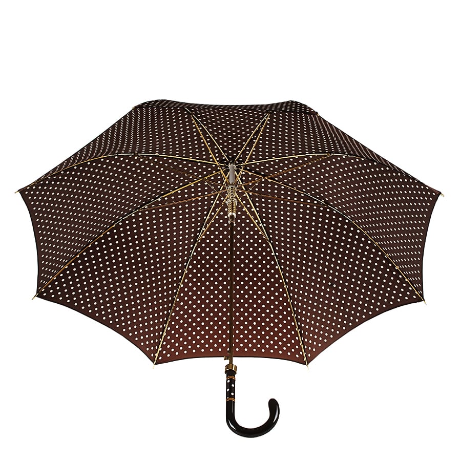 Pasotti brown polka dot women's umbrella - img 3