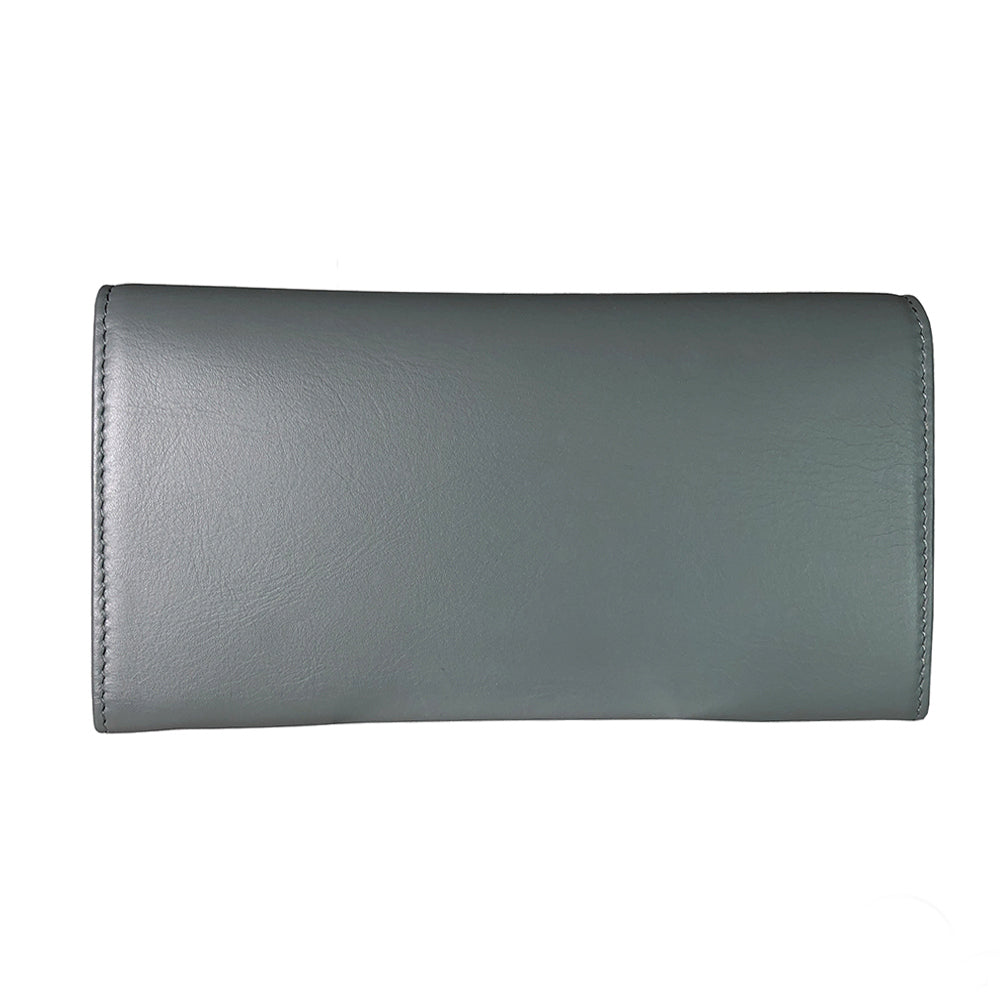 Back of the gray New Rainbow 3435 calf leather wallet