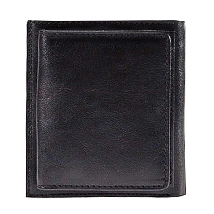 Tony Perotti メンズ ブラック レザー コンパクト 二つ折り財布 小銭入れ付き — Italico 1619 nero