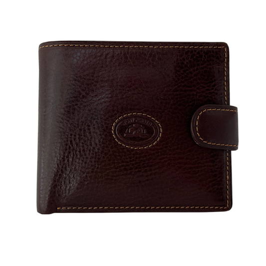 Tony Perotti dark brown bull leather bifold wallet — Italico 2569A moro