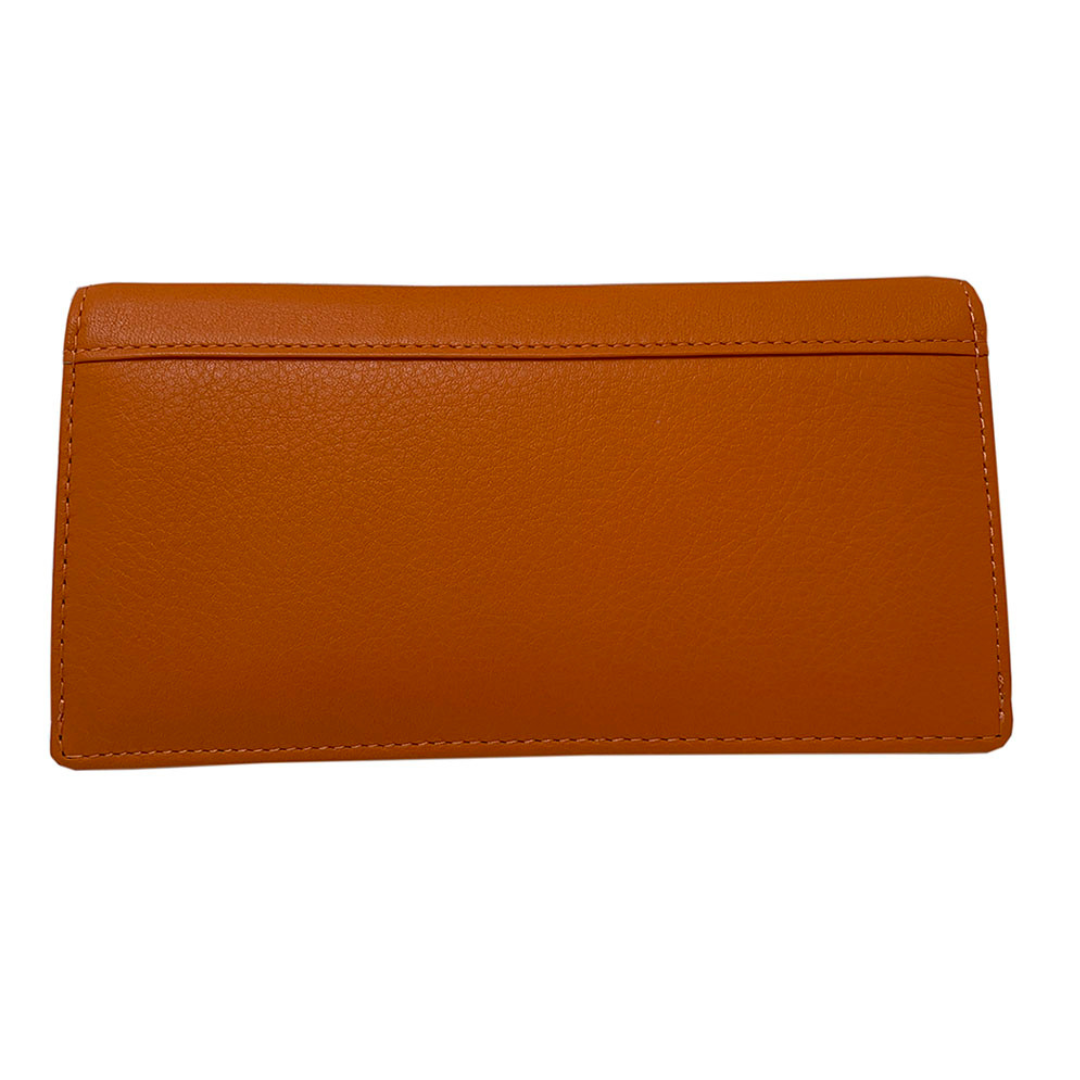 Tony Perotti Contatto 2770+rfid arancio wallet — closed back view