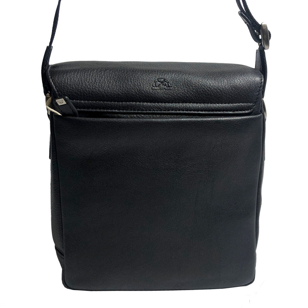 Contatto 9027-20 with the flap closed — the embossed Tony Perotti turtle emblem on the flap